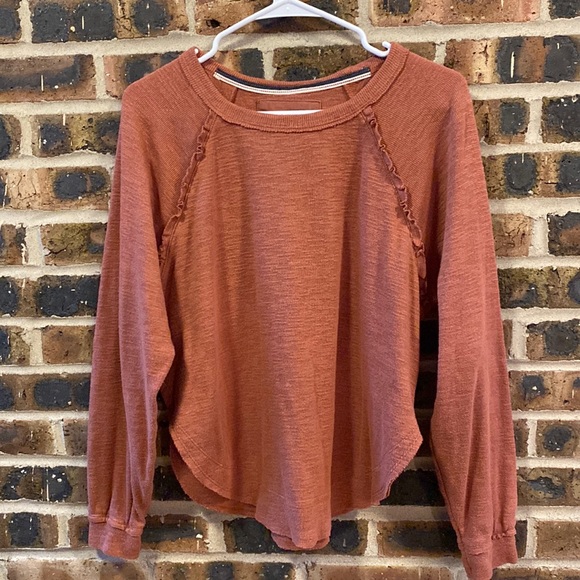 Super cute Pilcro (anthropologie) top with ruffles on seams, Women’s XS - Picture 1 of 6